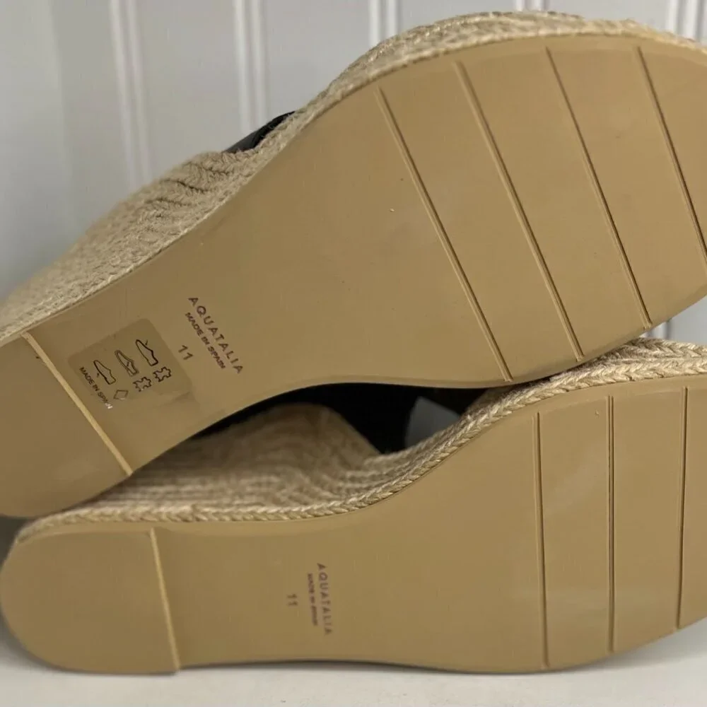 Aquatalia Womens Marina Black Espadrilles Size 11 (7611939)